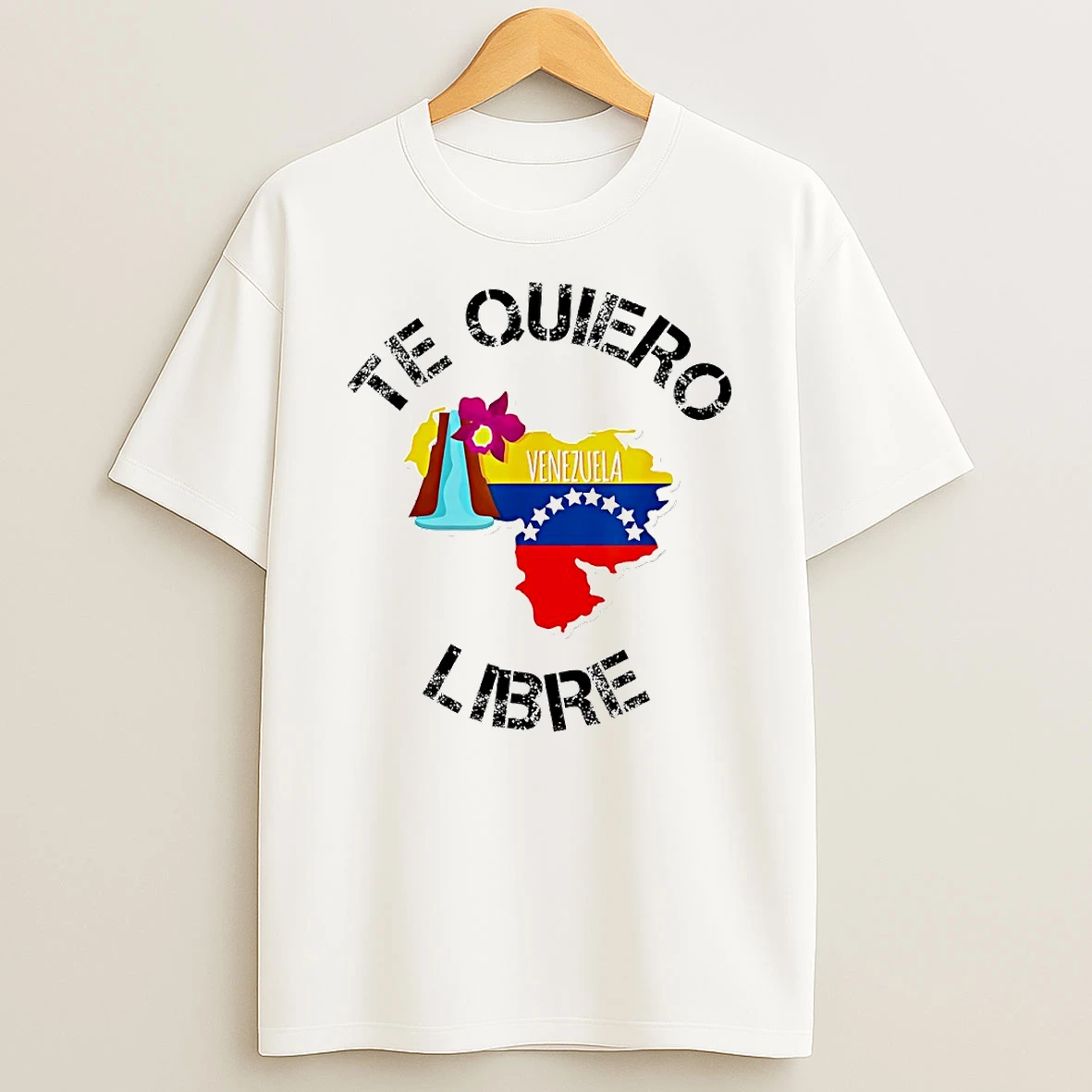 Te Quiero Libre Venezuela Flag Circle T Shirt