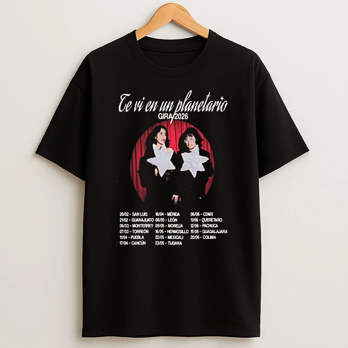 Te Vi En Un Planetario Gira 2026 Tour T Shirt