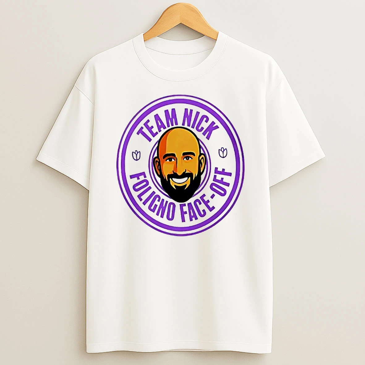 Team Nick Foligno Face Off Head T Shirt