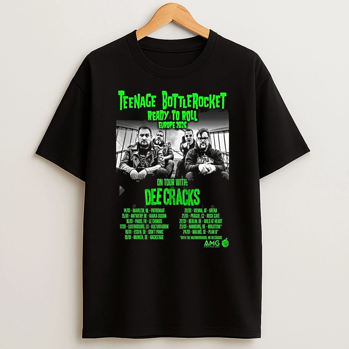 Teenage Bottlerocket Europe Tour 2026 T Shirt