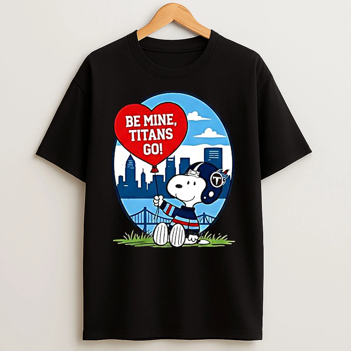 Tennessee Titans X Snoopy Cartoon Valentine 2026 T Shirt