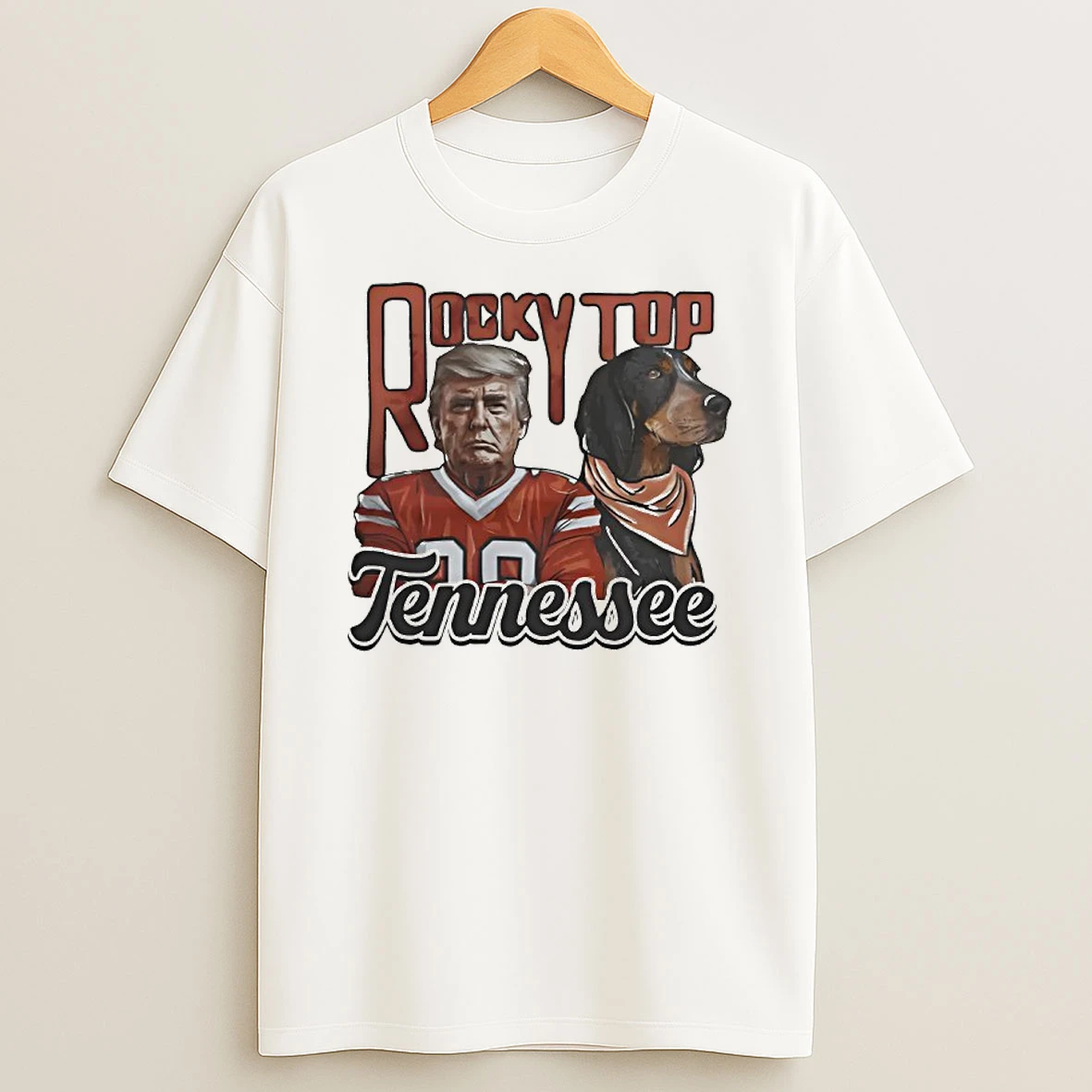 Tennessee Volunteers Rocky Top Donald Trump And Smoky Dog T Shirt