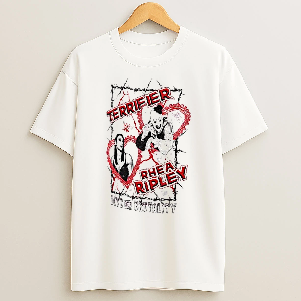 Terrifier X Rhea Ripley Love And Brutality T Shirt