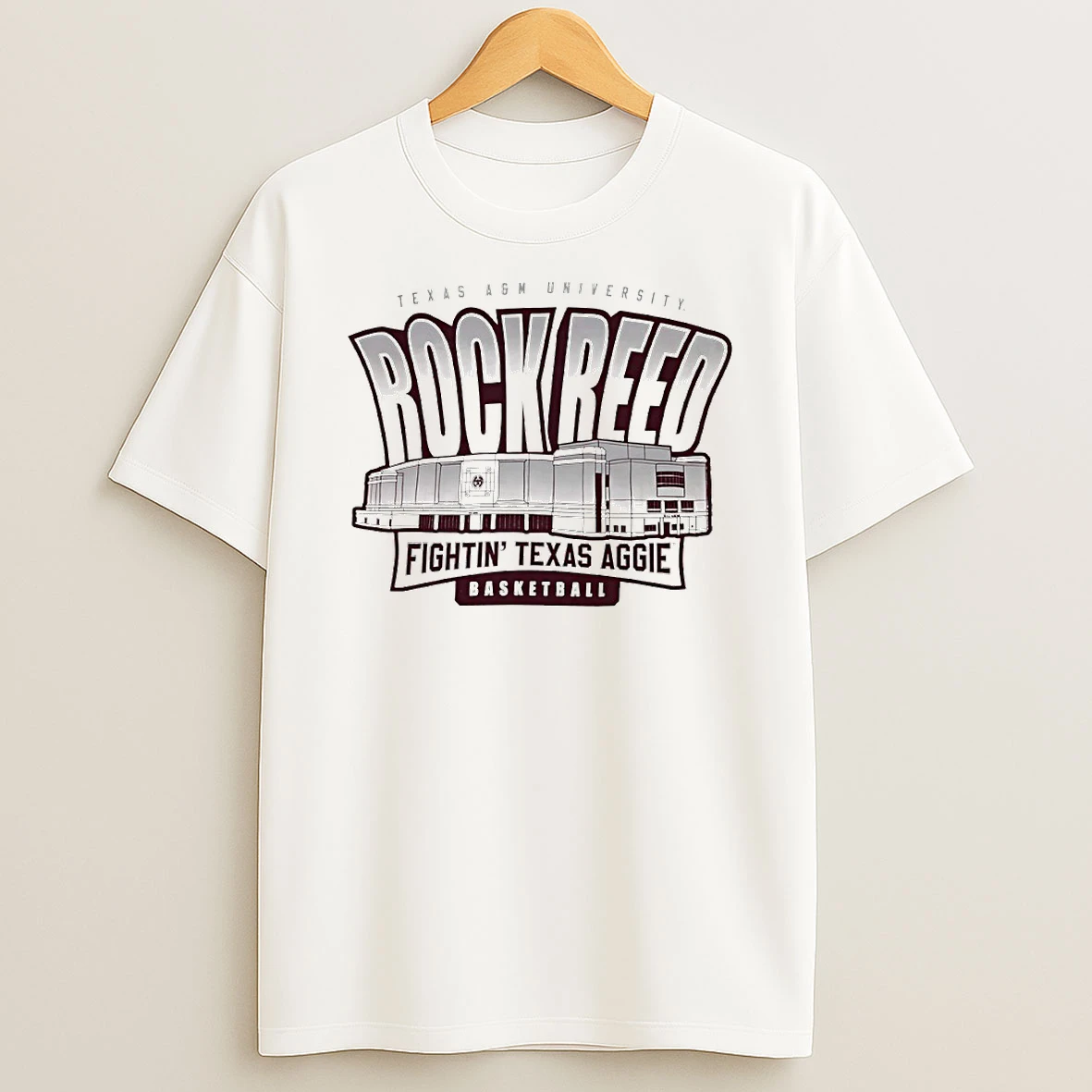 Texas A And M Aggies Rock Reed Basketball Circle T Shirt