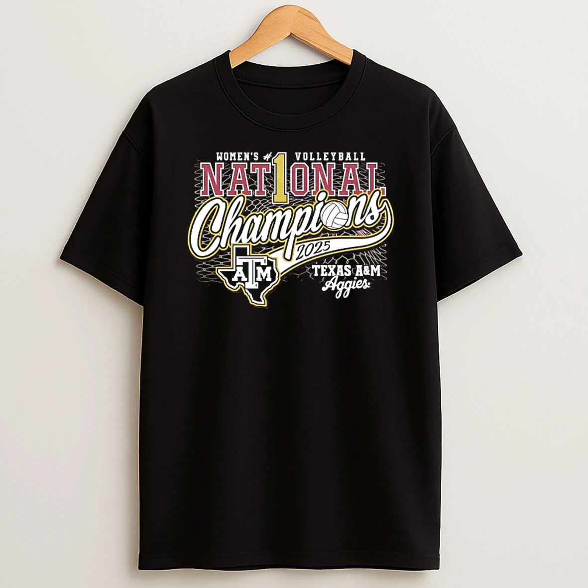 Texas Am Aggies Womens Volleyball National Champions 2025 T Shirt
