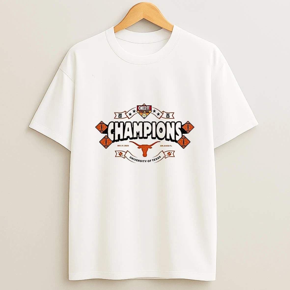 Texas Longhorns 2025 Cheez It Citrus Bowl Champions T Shirt