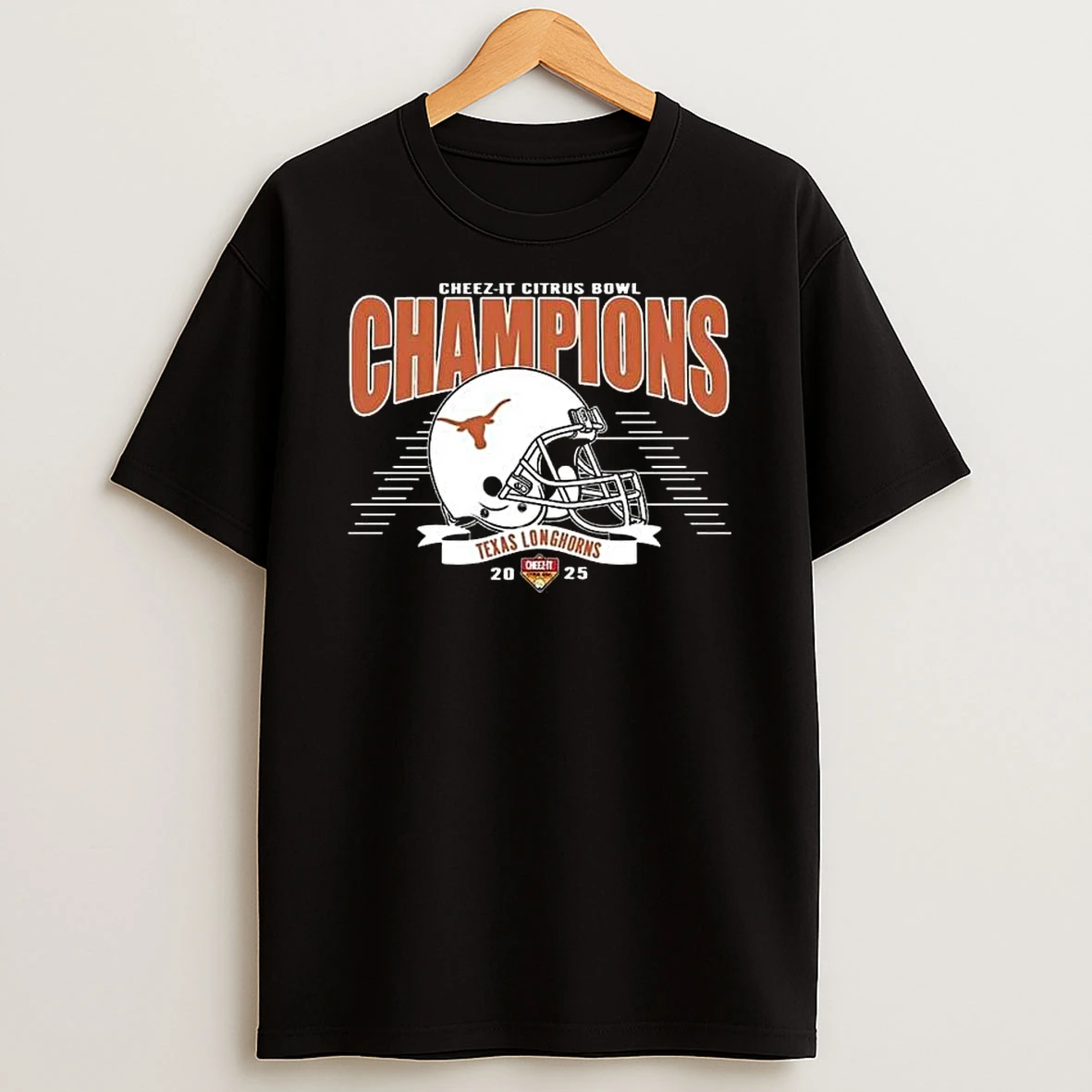 Texas Longhorns Football Claim Champions 2025 Cheez It Citrus Bowl Helmet T Shirt