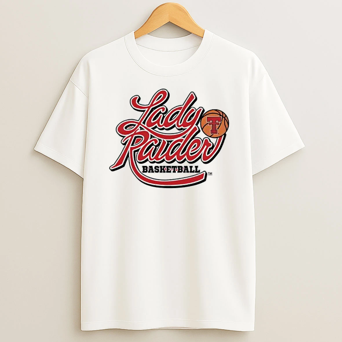Texas Tech Lady Raiders Baskebtall Shadowed T Shirt