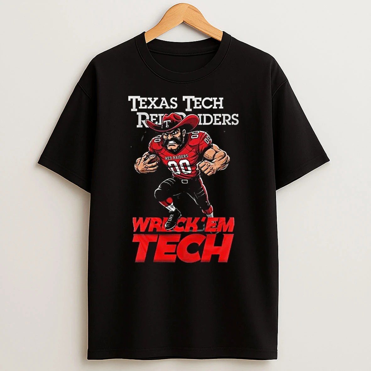 Texas Tech Red Raiders Ncaa Mascot Wreck Em Tech 2026 T Shirt