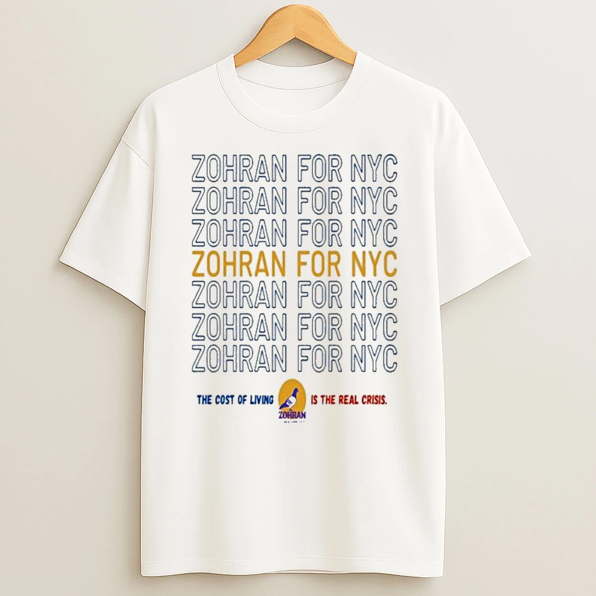 Thank You Zohran For Nyc Pigeon T Shirt