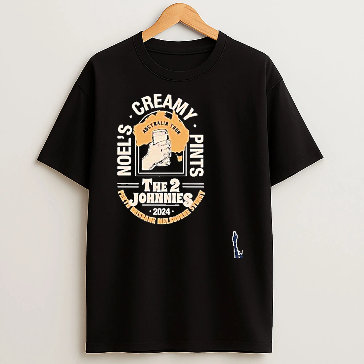 The 2 Johnnies Noels Creamy Pints Australia Tour 2024 T Shirt