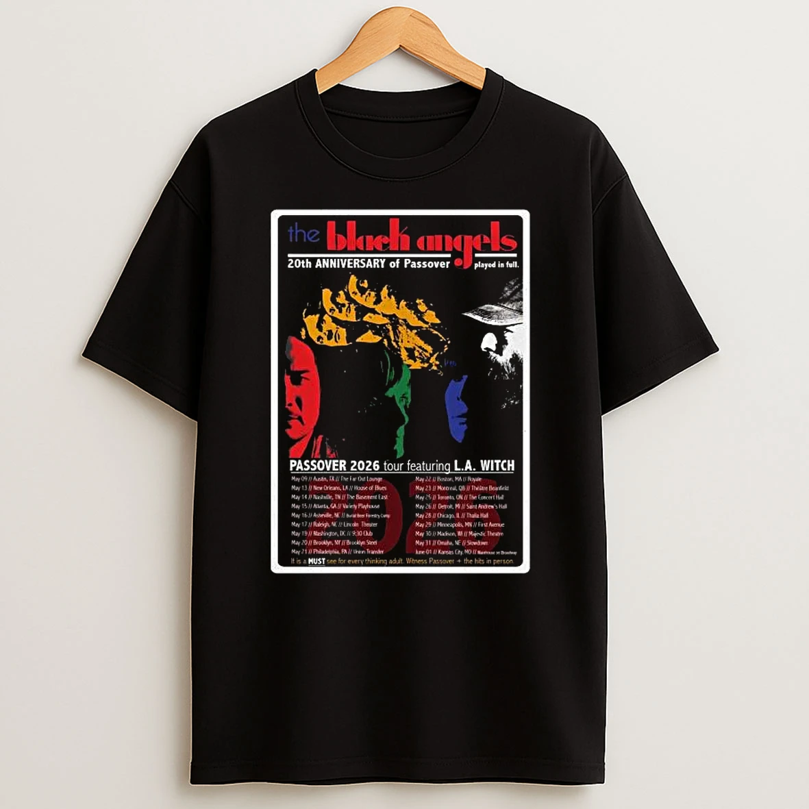 The Black Angels Passover 2026 Tour T Shirt