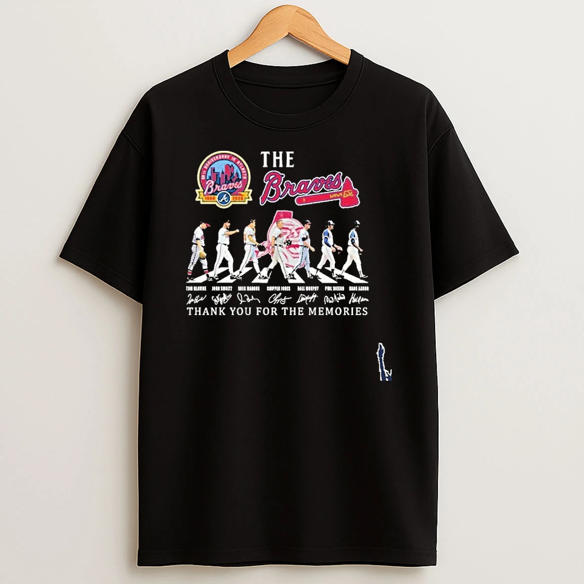 The Braves Team Player Abbey Road Signature Thank You For The Memories T Shirt