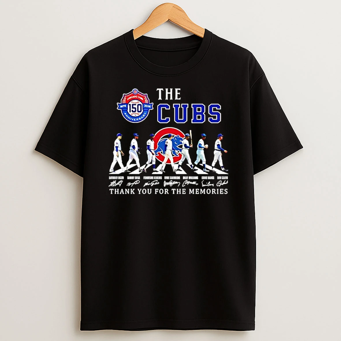 The Chicago Cubs Abbey Road 150th Anniversary 1876 2026 Thank You For Memories Signatures T Shirt
