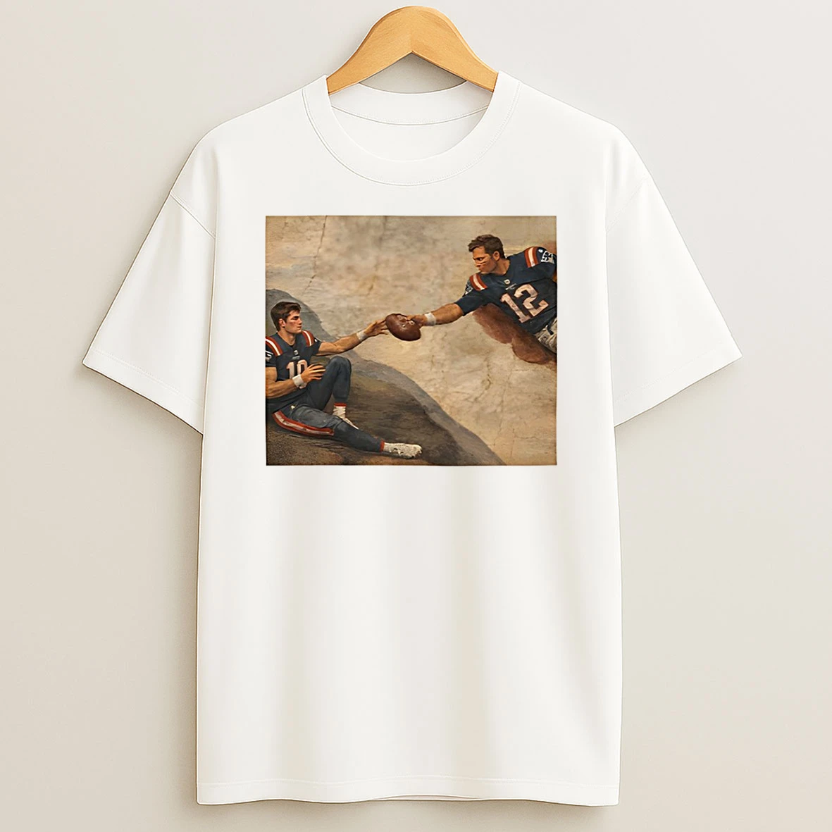 The Creation Of Adamtom Brady Vs Drake Maye New England Patriots T Shirt