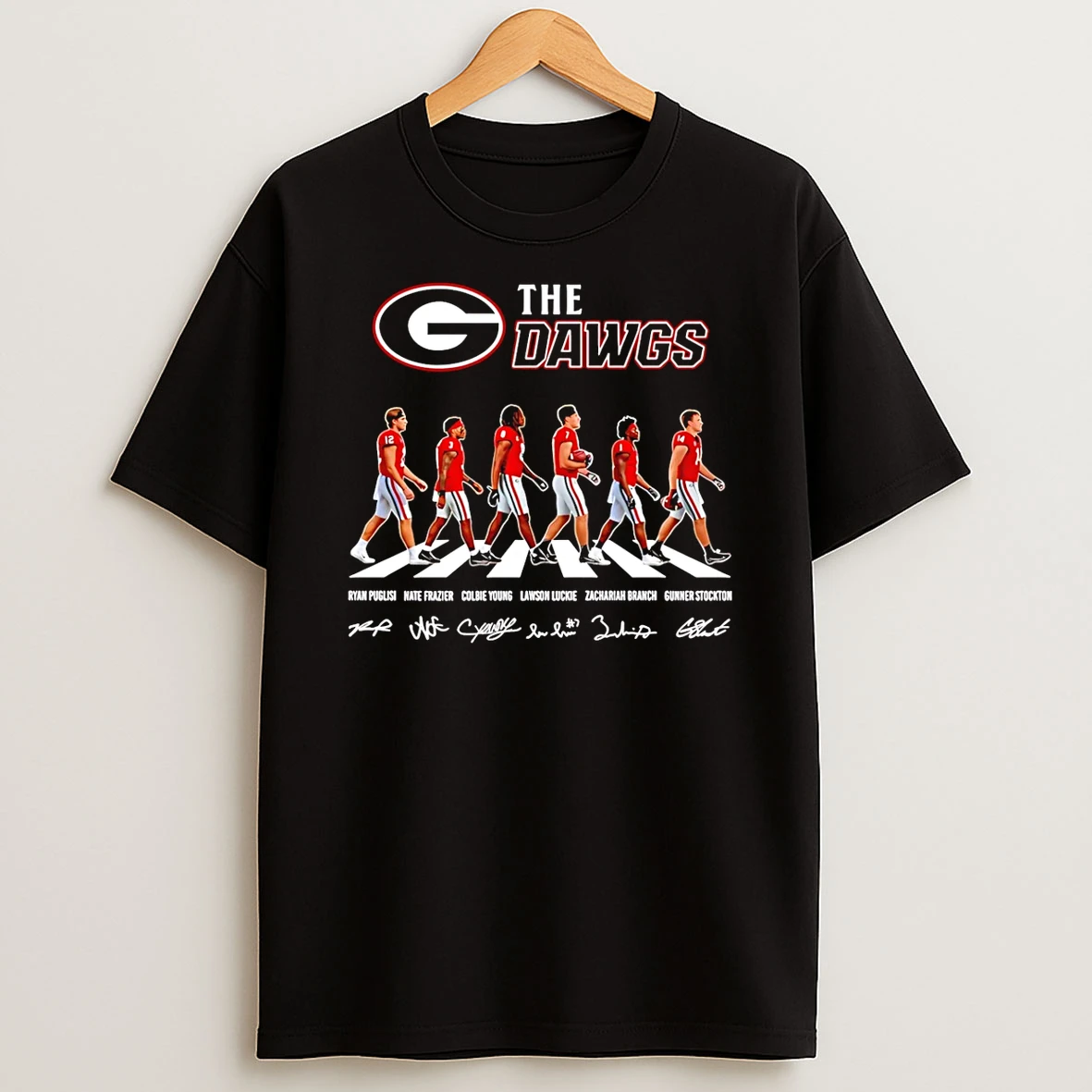 The Dawgs Georgia Bulldogs Cross The Street Signatures 2026 T Shirt