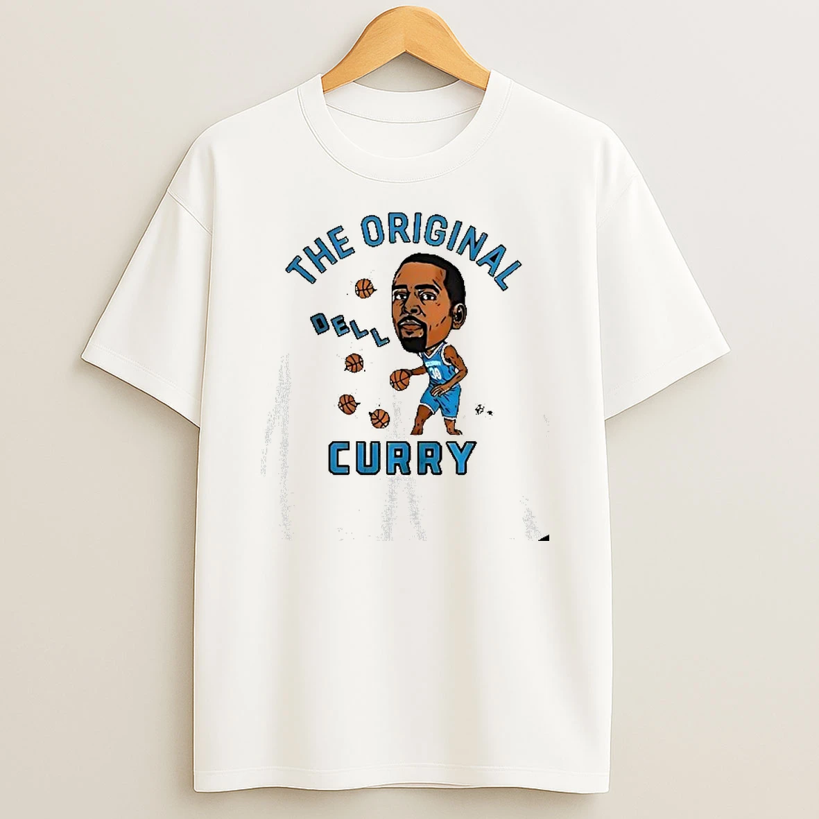 The Dell Curry Charlotte Hornets 2026 Caricature T Shirt