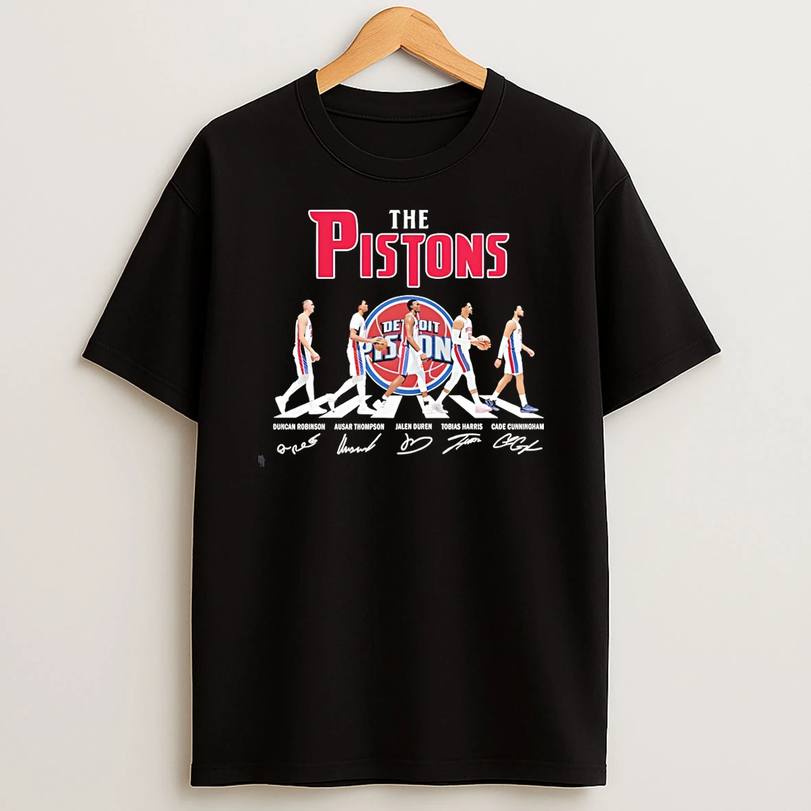 The Detroit Pistons Basketball Robinson Thompson Duren Haris Cunningham T Shirt