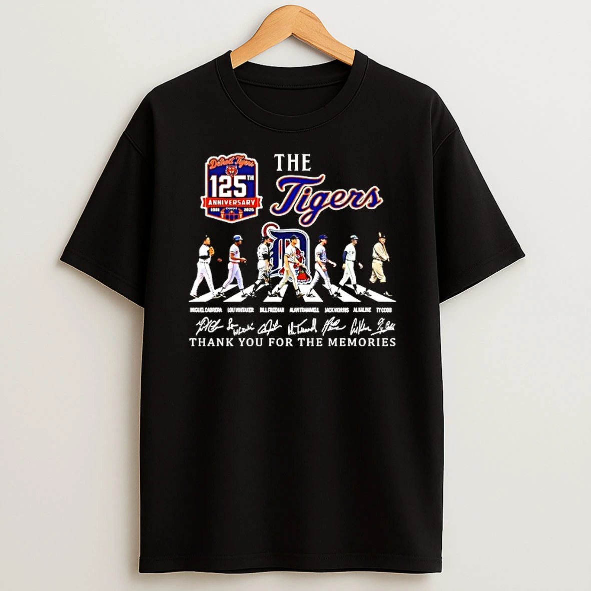 The Detroit Tigers Abbey Road 125th Anniversary 1901 2026 Thank You For Memories Signatures T Shirt