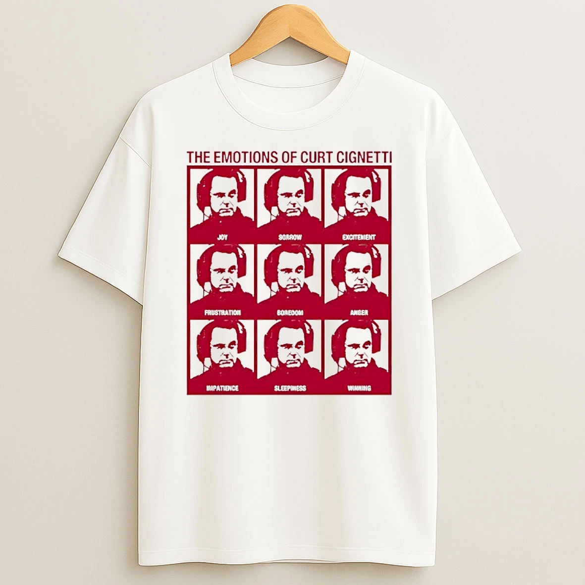 The Emotions Of Curt Cignetti Indiana Hoosiers T Shirt