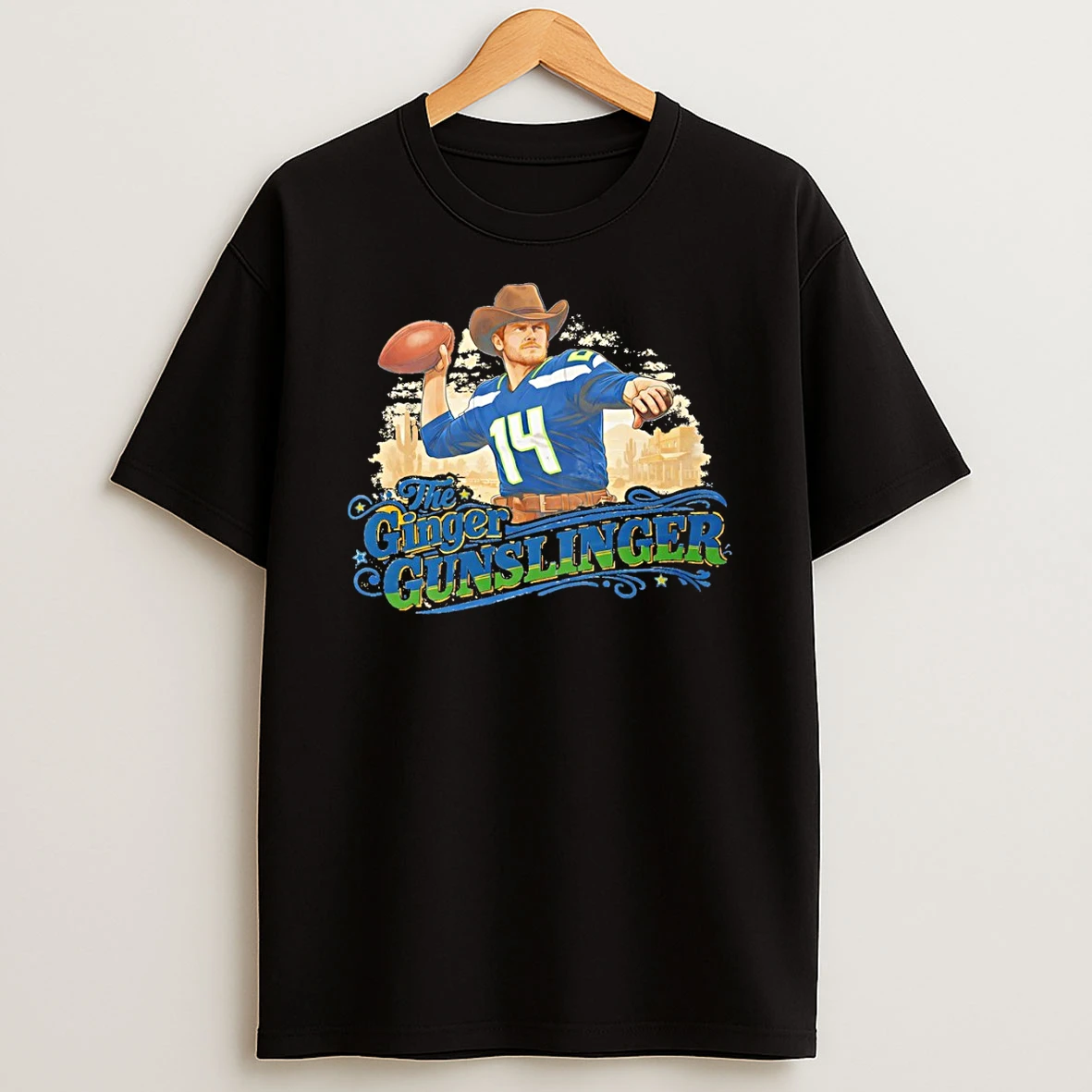 The Ginger Gunslinger Sam Darnold Seattle Seahawks Football Playoffs T Shirt
