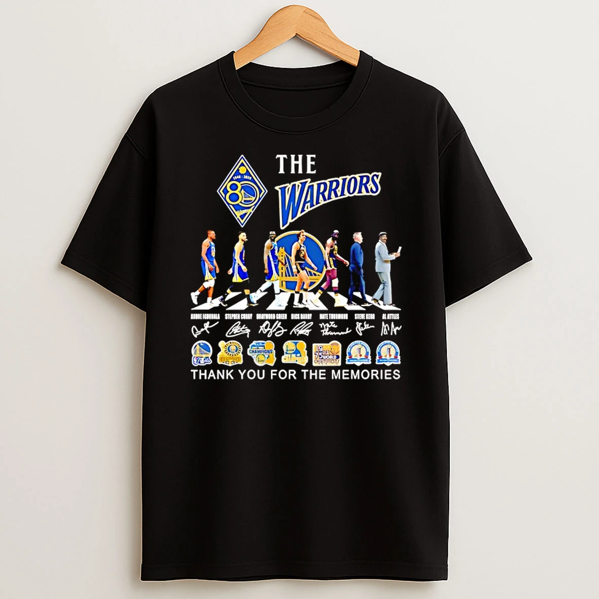 The Golden State Warriors Walking Across Thank You For The Memories Signature T Shirt