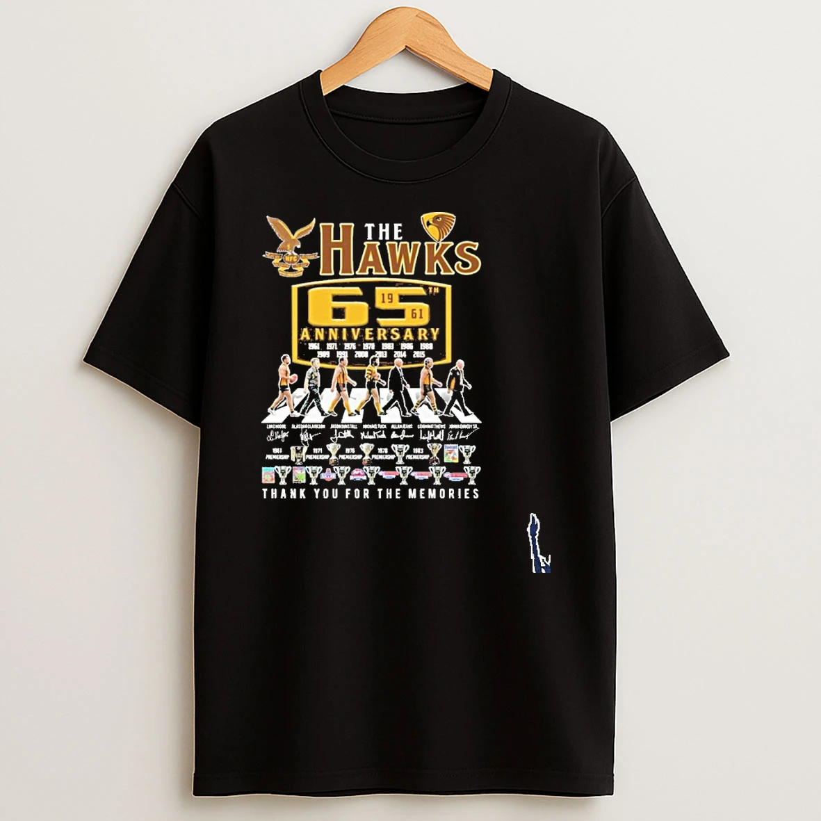 The Hawks 65th Anniversary Team Player Signature Thank You For The Memories T Shirt