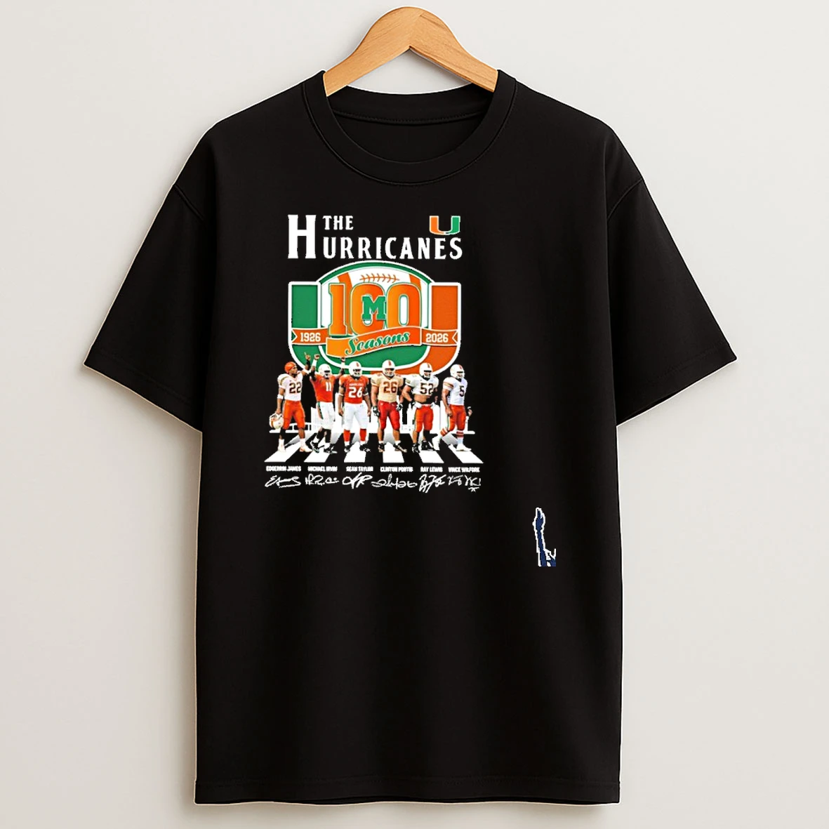 The Hurricanes 100 Seasons Player Signature T Shirt