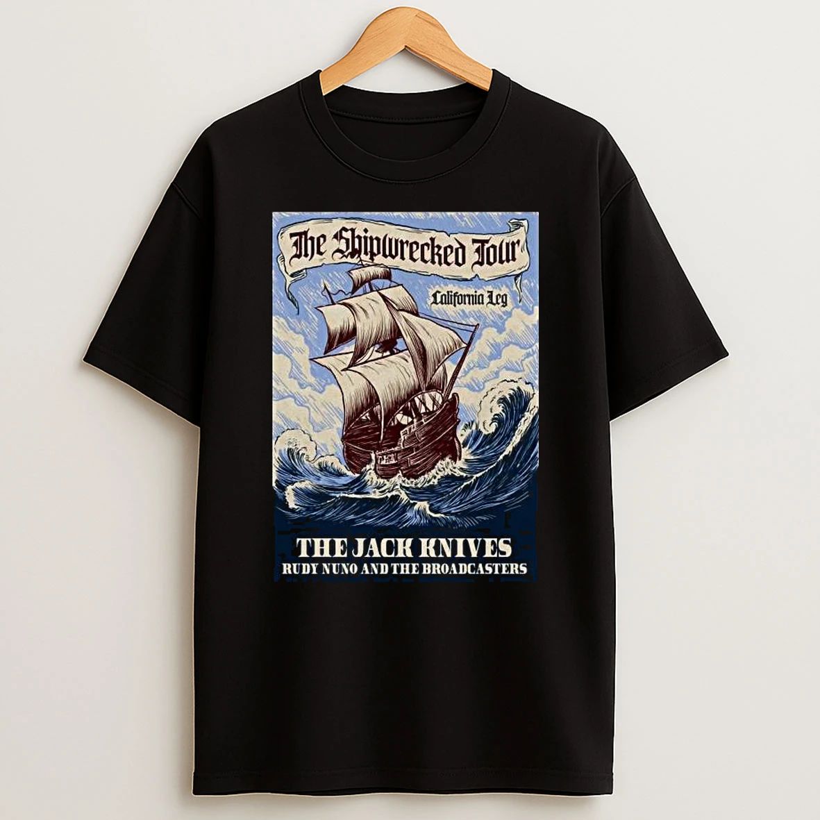 The Jack Knives Shipwrecked California Tour T Shirt