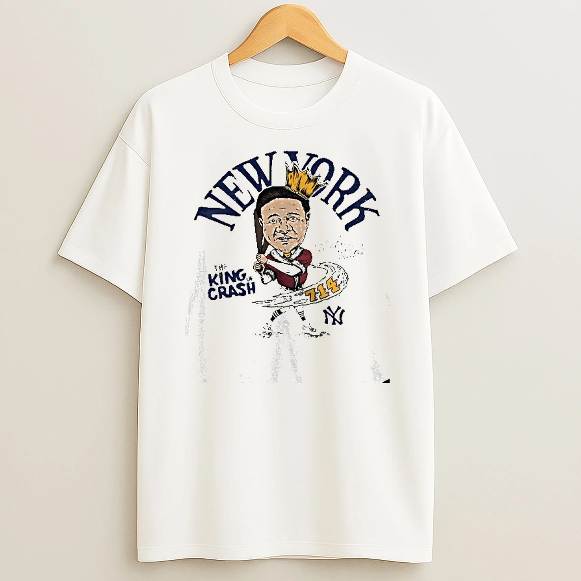 The King Of Crash Babe Ruth New York Yankees Superstar Caricature T Shirt