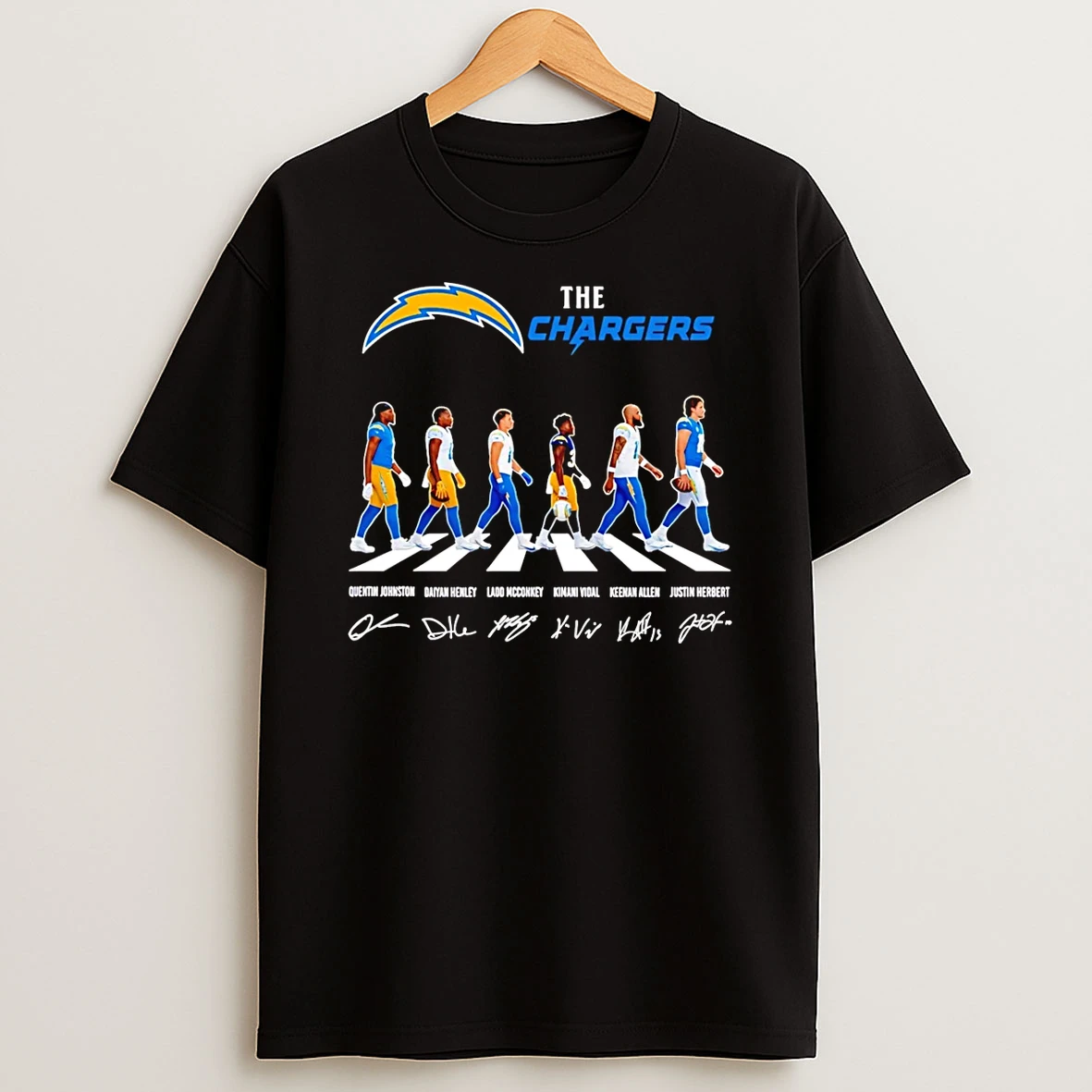 The Los Angeles Chargers Cross The Street Signatures 2026 T Shirt