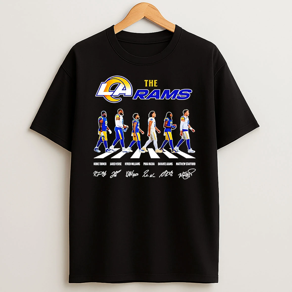 The Los Angeles Rams Cross The Street Signatures 2026 T Shirt