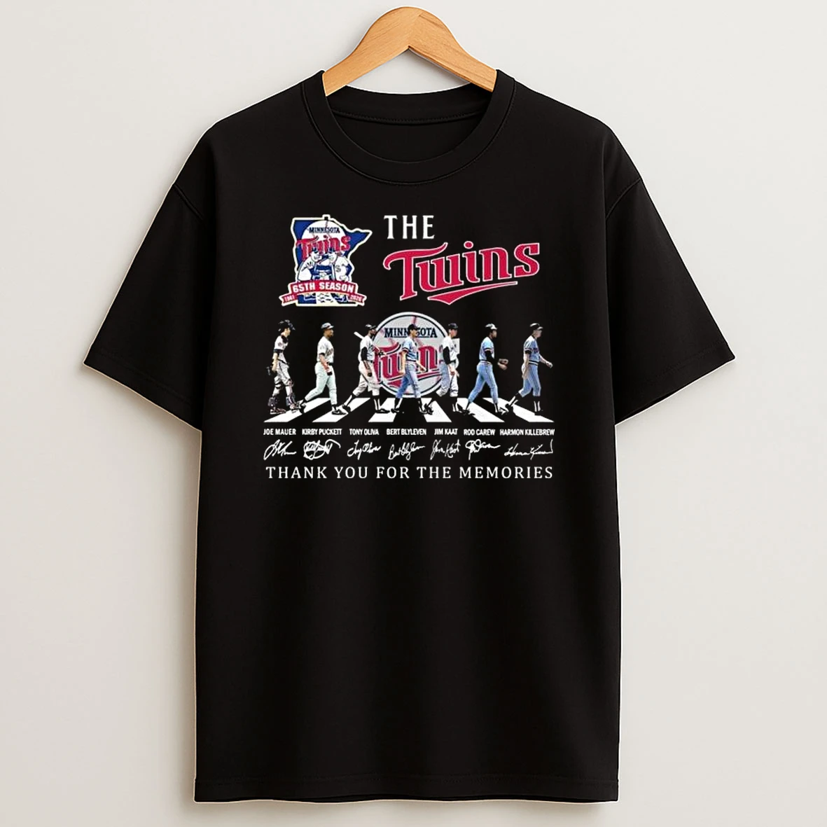 The Minnesota Twins 65th Anniversary 1961 2026 Abbey Road Signatures Thank You For The Memories T Shirt