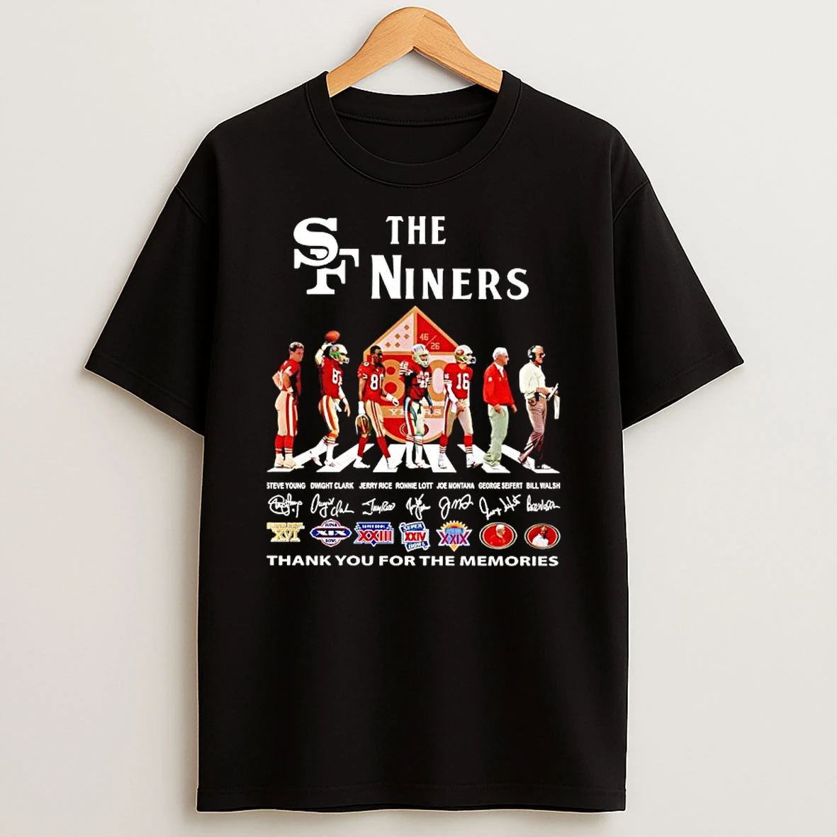 The Niners San Francisco 49ers Thank You For The Memories Former Players Signature T Shirt