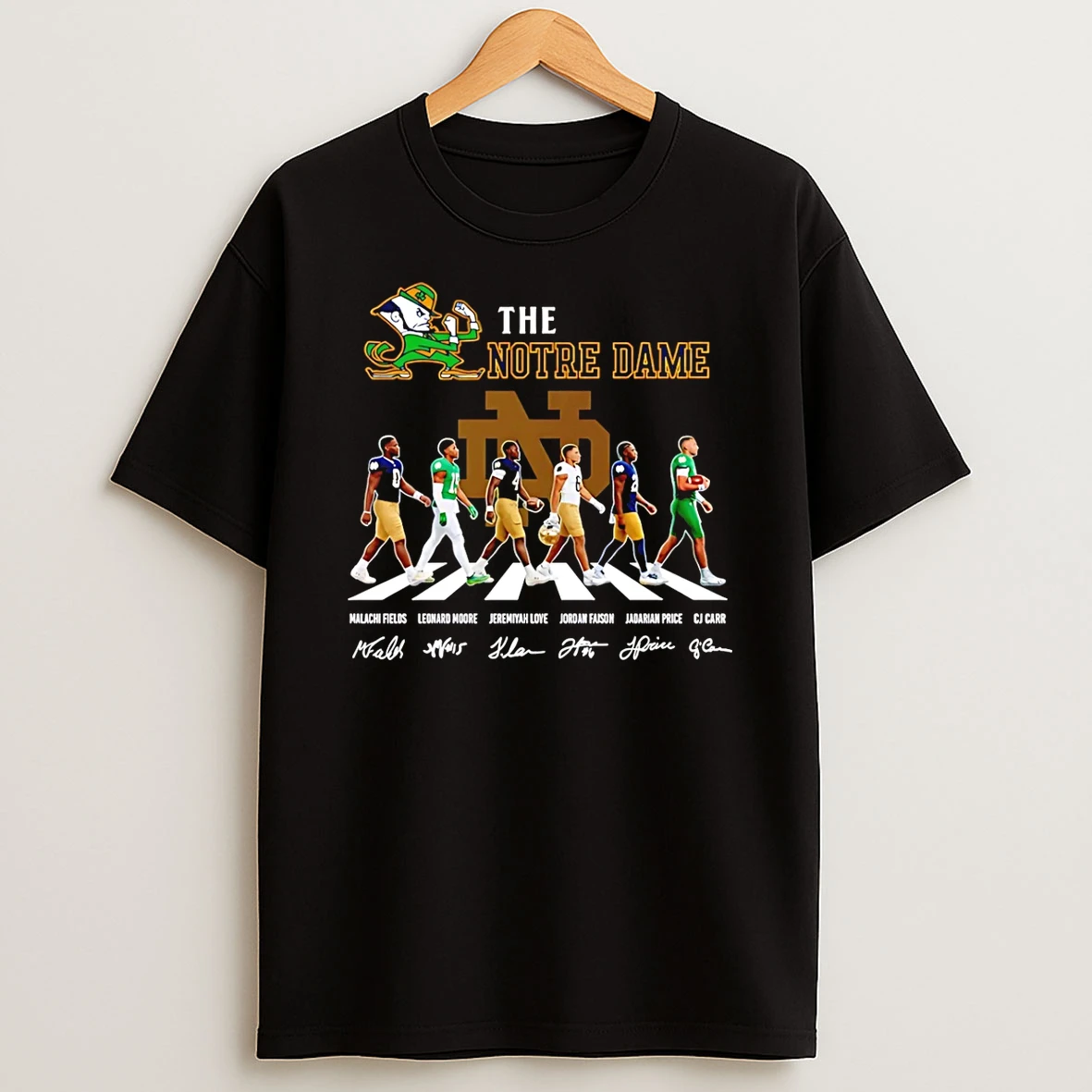 The Notre Dame Fighting Irish Cross The Street Signatures 2026 T Shirt