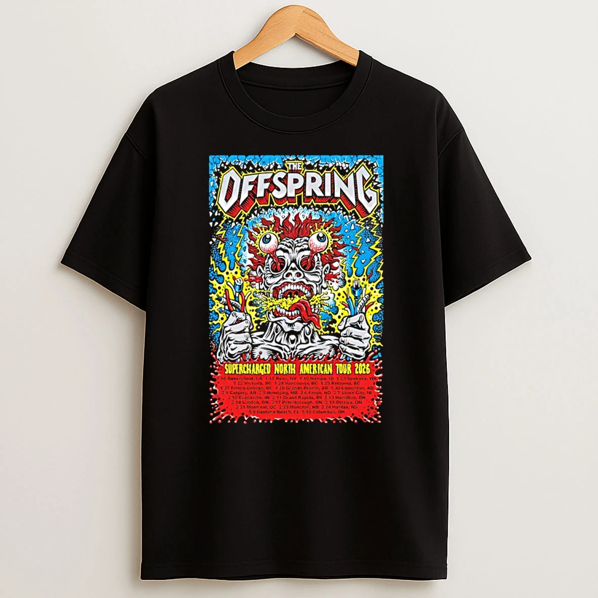The Offspring 2026 Supercharged North American Tour T Shirt