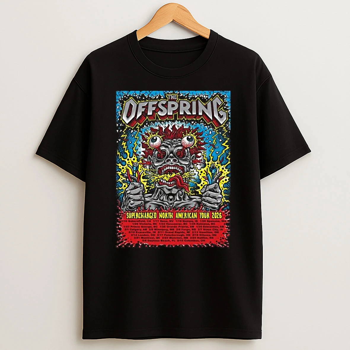 The Offspring Supercharged Na 2026 Tour T Shirt