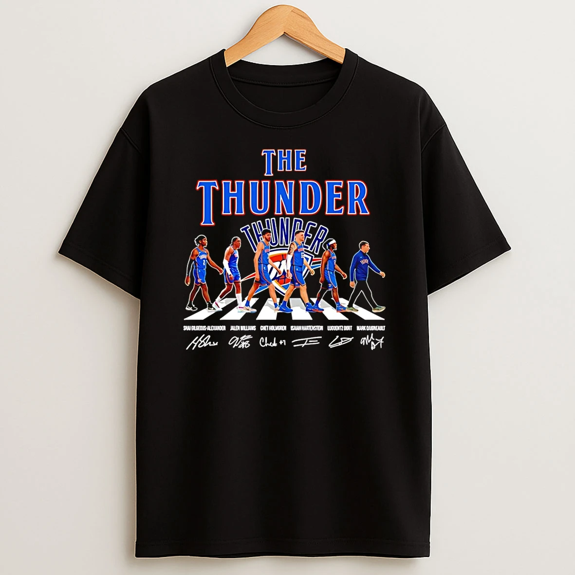 The Oklahoma Thunder Cross The Street Signatures 2026 T Shirt