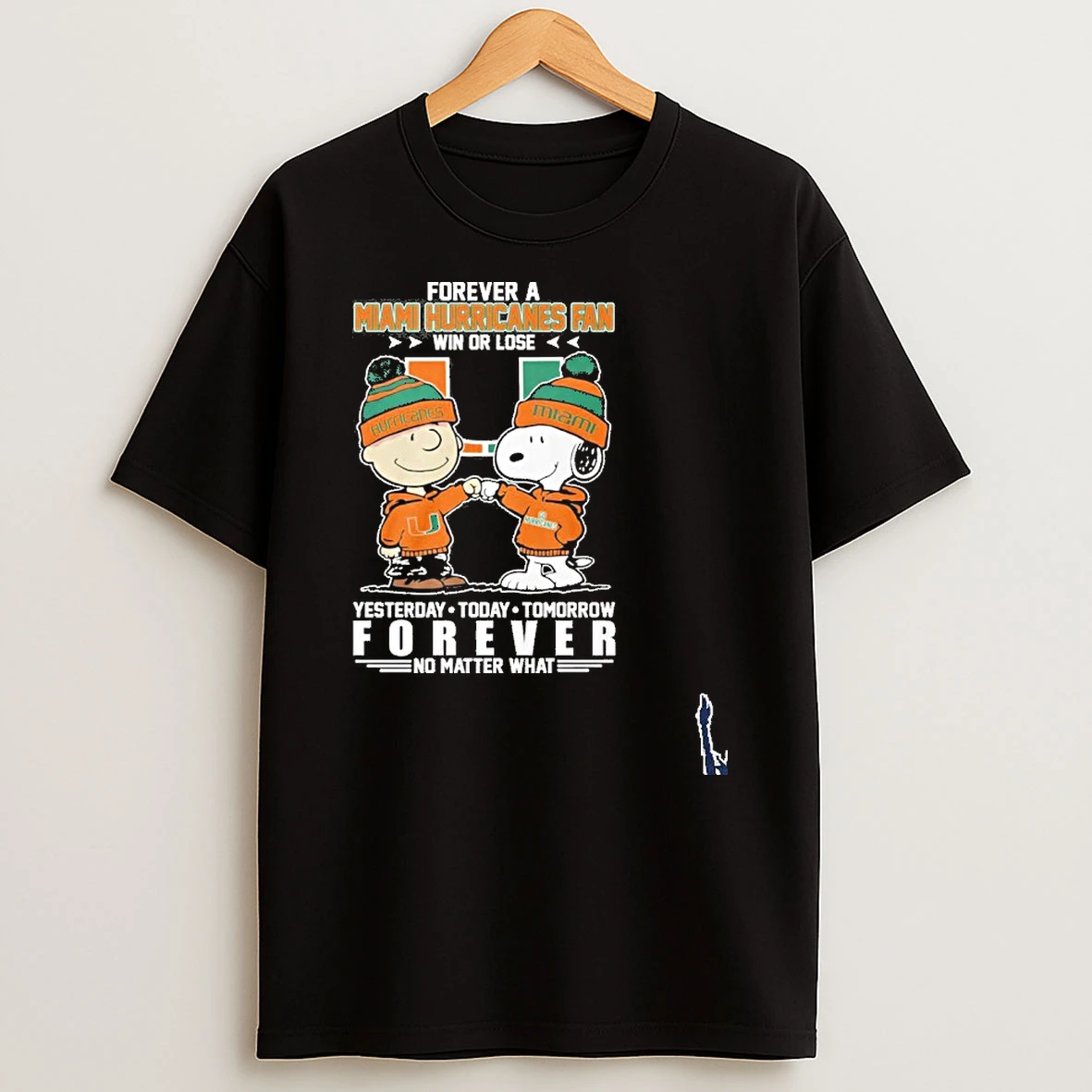 The Peanuts Fist Bump Forever A Miami Hurricanes Fan Win Or Lose T Shirt