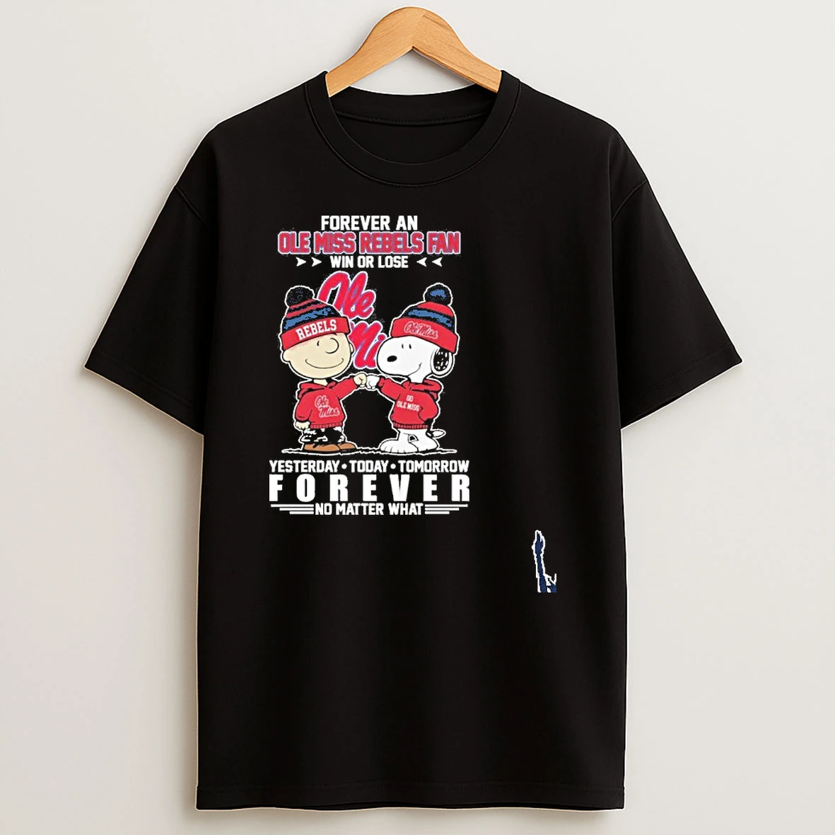 The Peanuts Fist Bump Forever An Ole Miss Rebels Fan Win Or Lose T Shirt