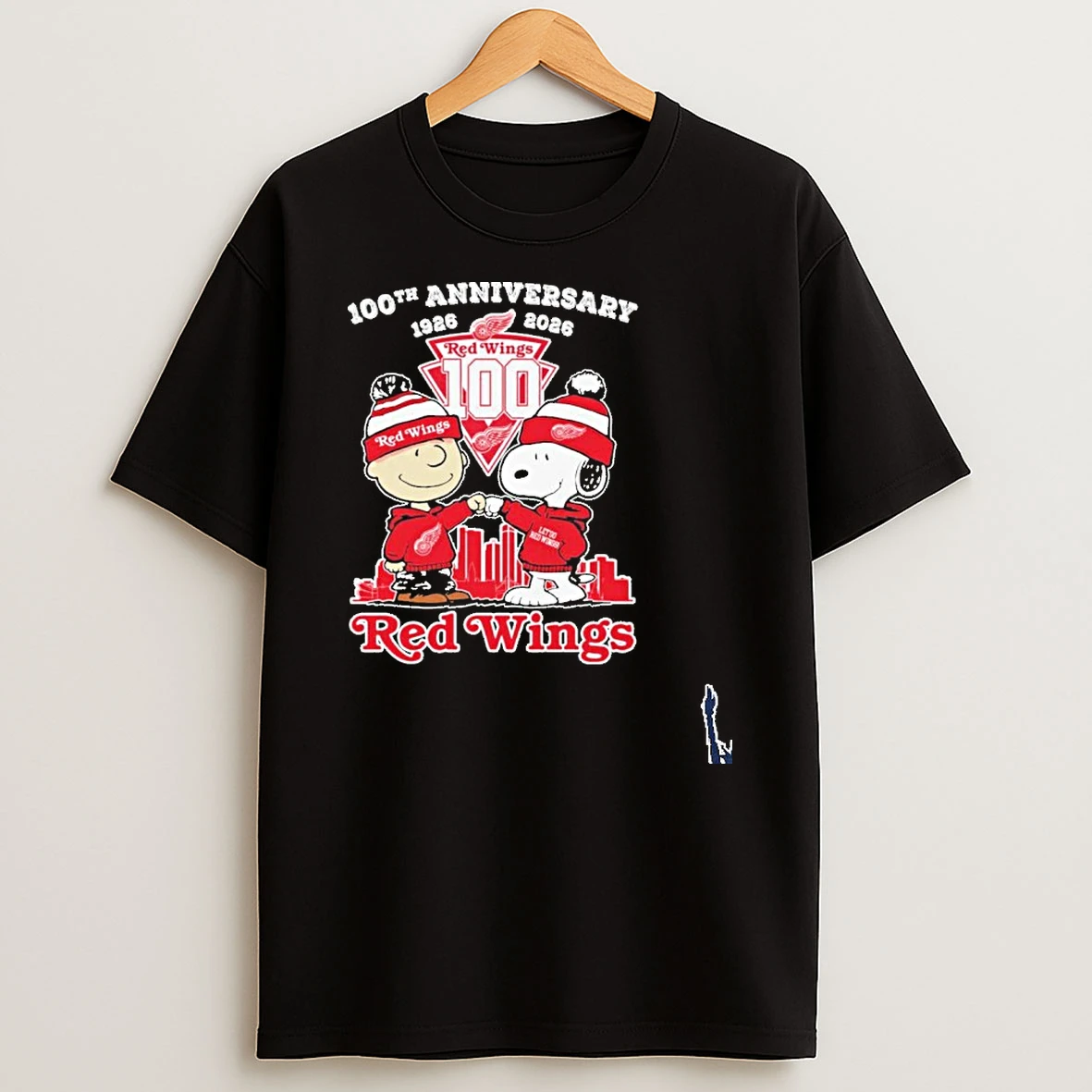 The Peanuts Fist Bump X Detroit Red Wings 100th Anniversary 1926 2026 T Shirt