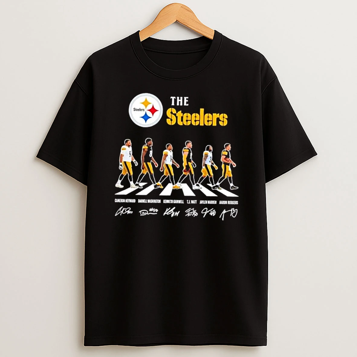 The Pittsburgh Steelers Cameron Heyward Darnell Washington And Players Abbey Road Signatures T Shirt
