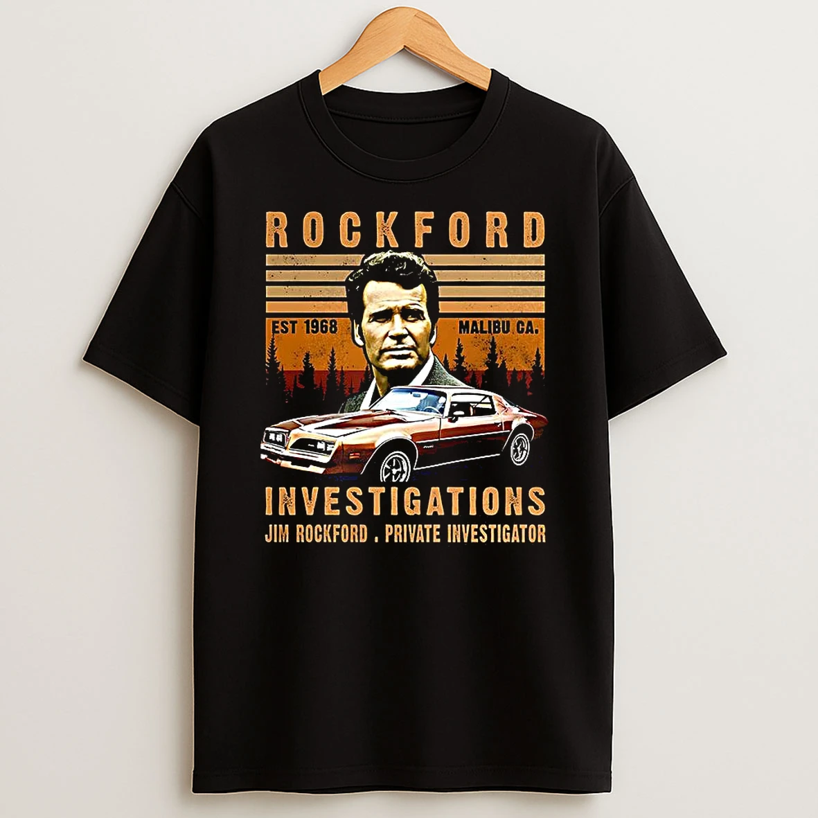 The Rockford Files Tv Show Jim Rockford Private Investigator Est 1968 Vintage T Shirt