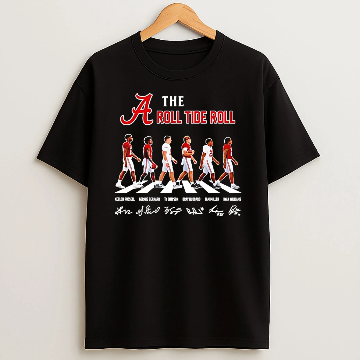 The Roll Tide Roll Alabama Crimson Tide Cross The Street Signatures 2026 T Shirt
