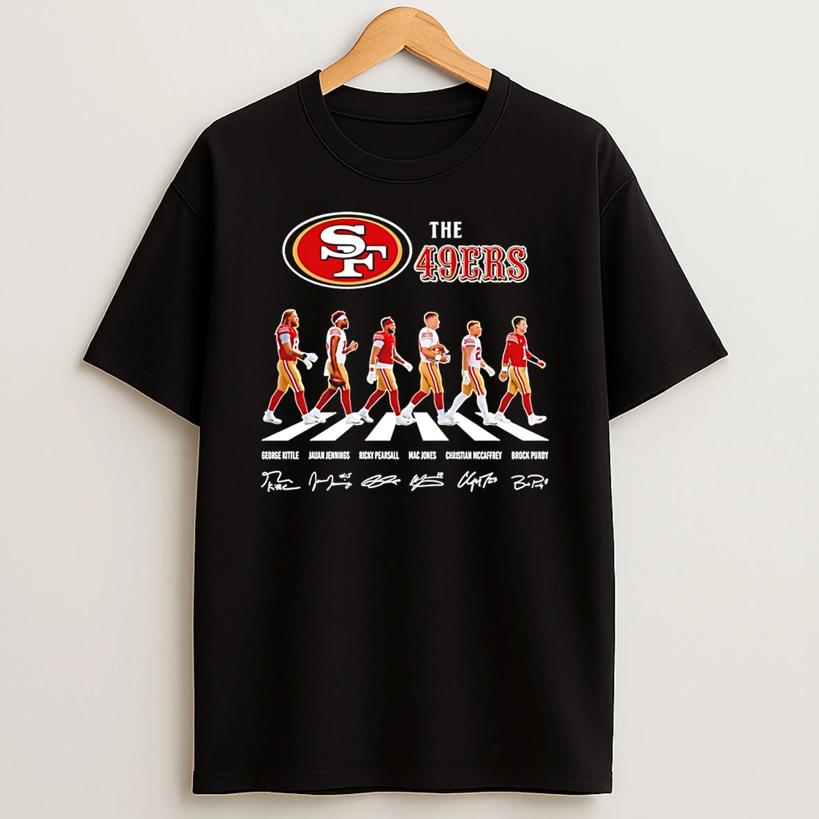 The San Francisco 49ers Cross The Street Signatures 2026 T Shirt