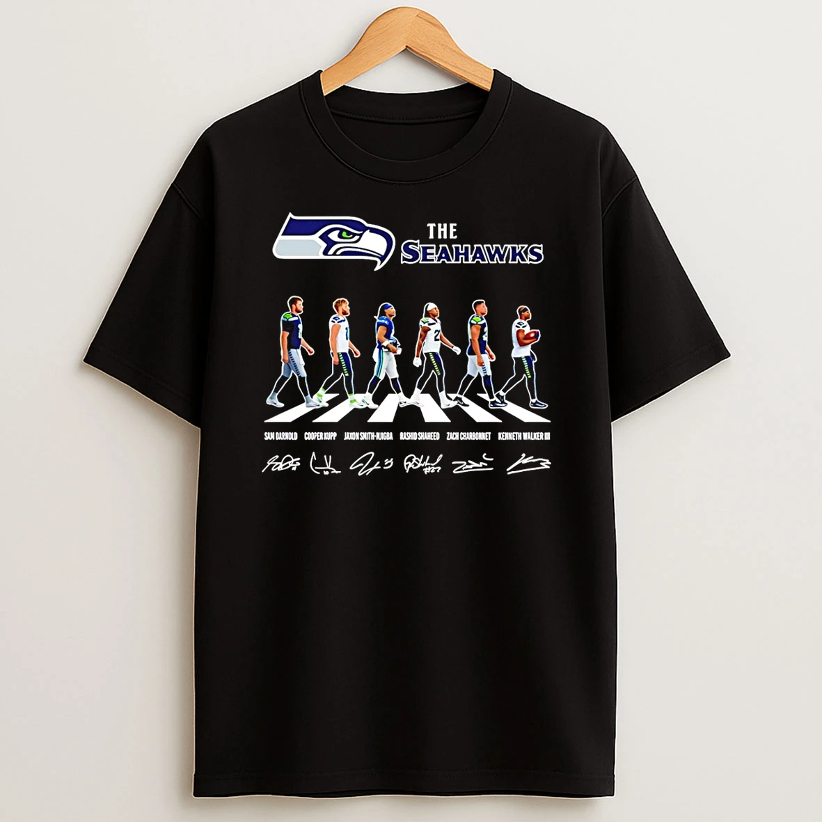 The Seattle Seahawks Cross The Street Signatures 2026 T Shirt