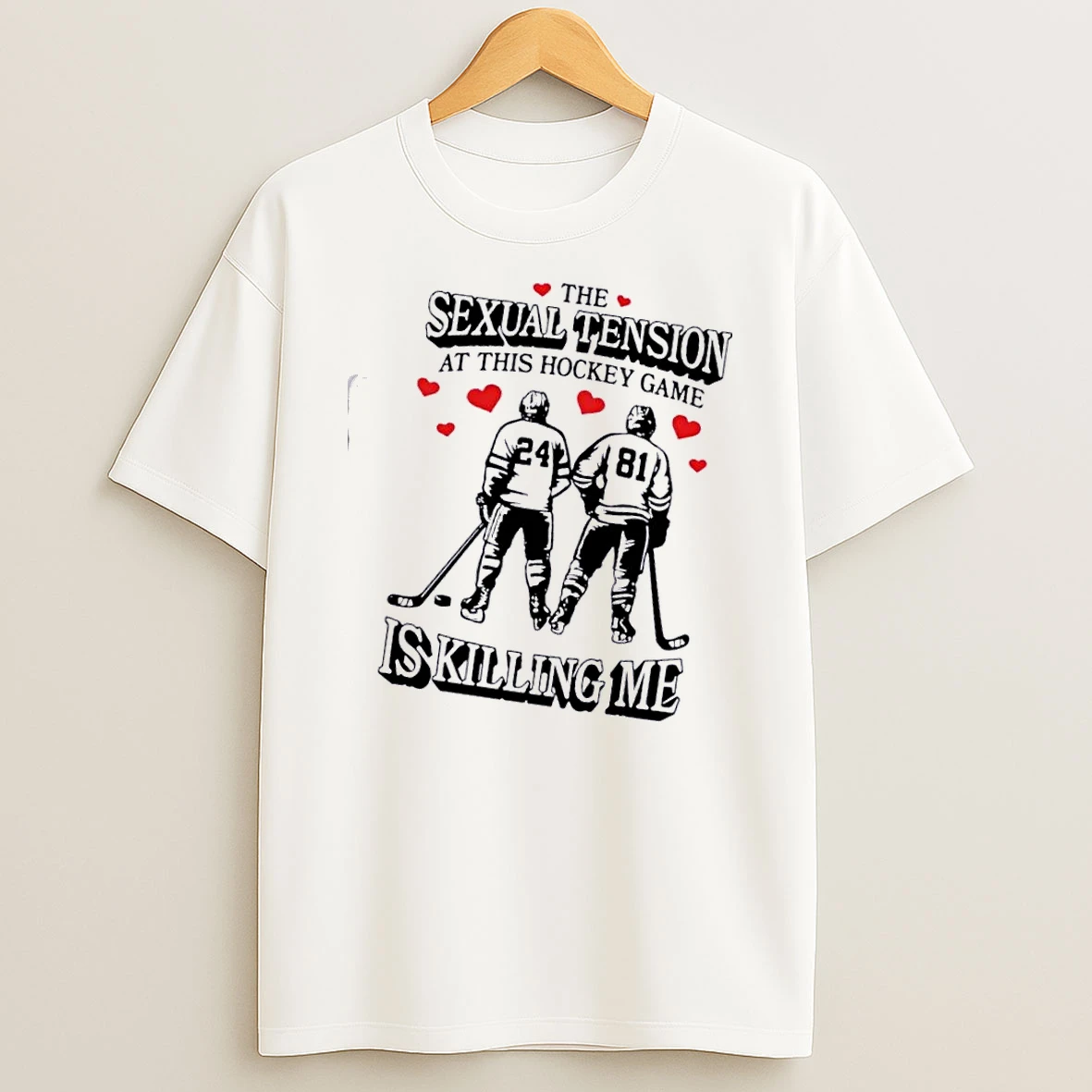 The Sexual Tension At This Hockey Game Is Killing Me Illustration T Shirt