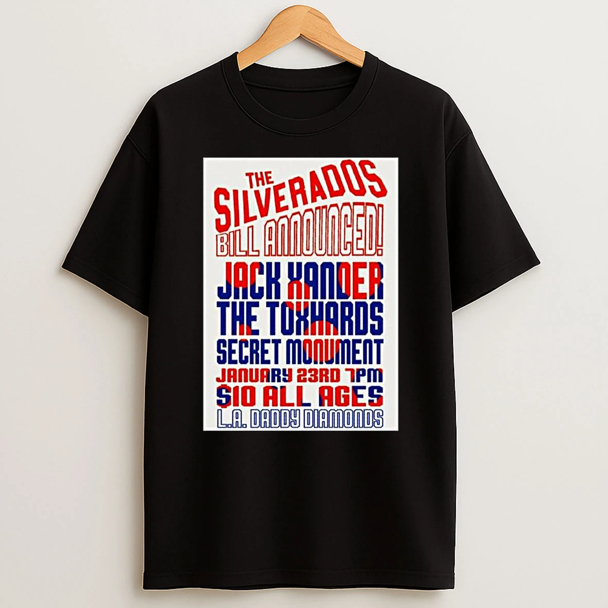 The Silverados Daddy Diamonds January 23 2026 Concert T Shirt
