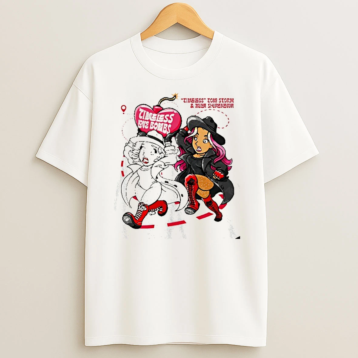The Timeless Love Bombs Timeless Toni Storm And Mina Shirakawa Bombing Run Kids T Shirt