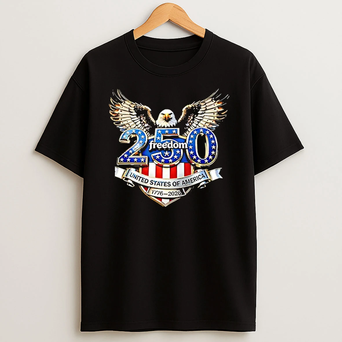 The United States Of America 250th Anniversary 1776 2026 Freedom Logo T Shirt
